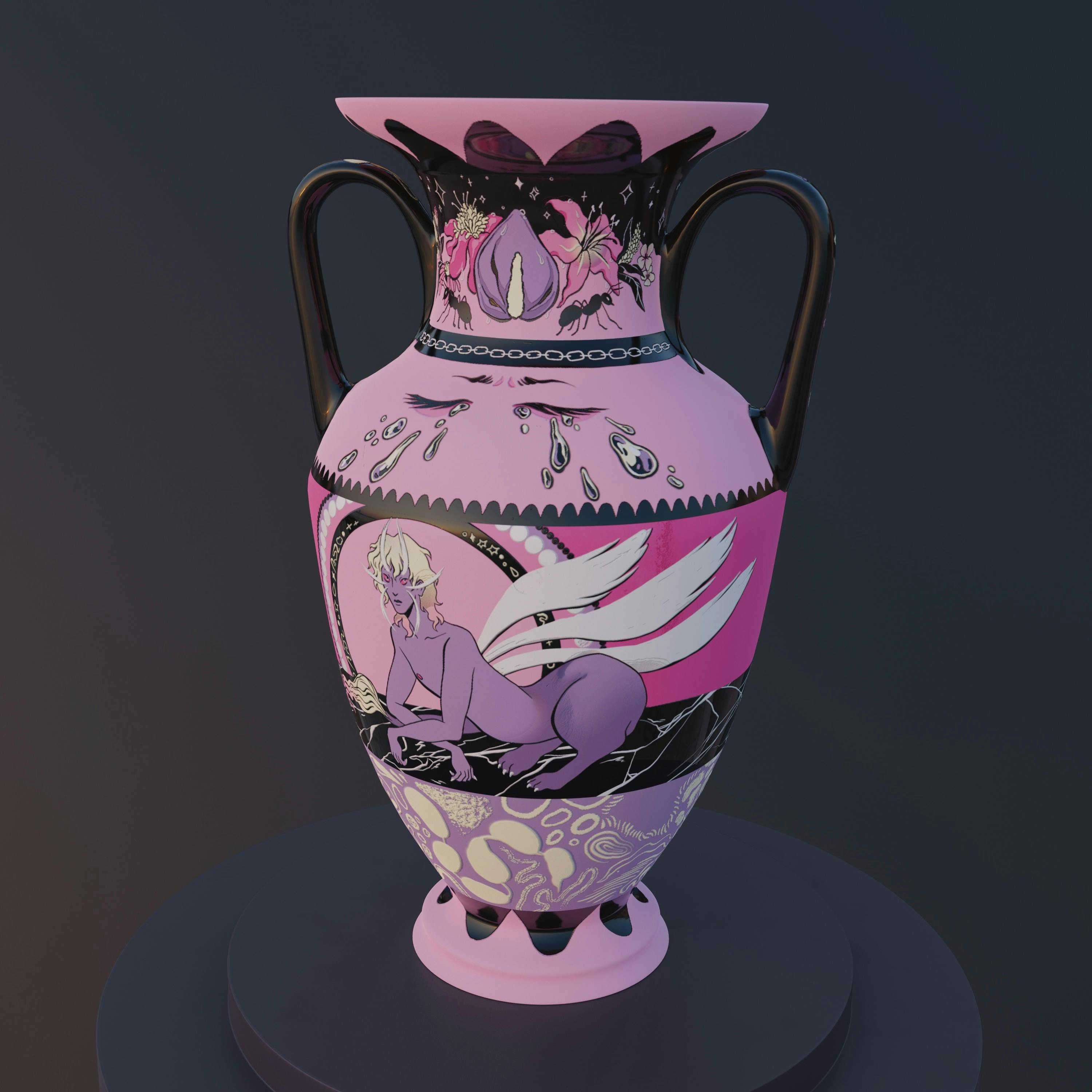 Jua O Kane Nested Universe Vase Illustration