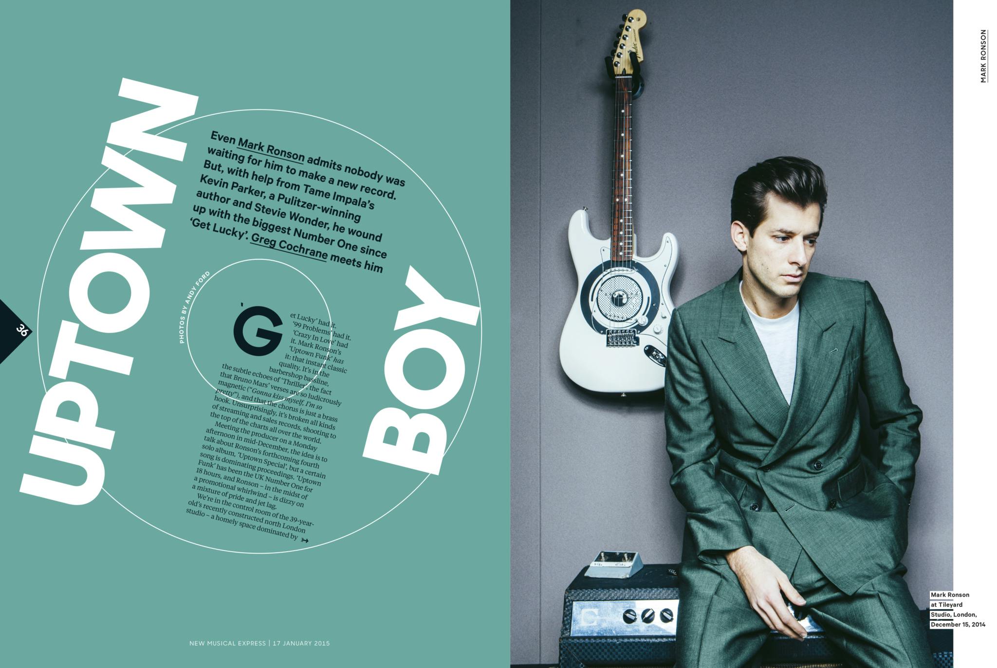 Mark Ronson for NME by award winning graduate Andy Ford