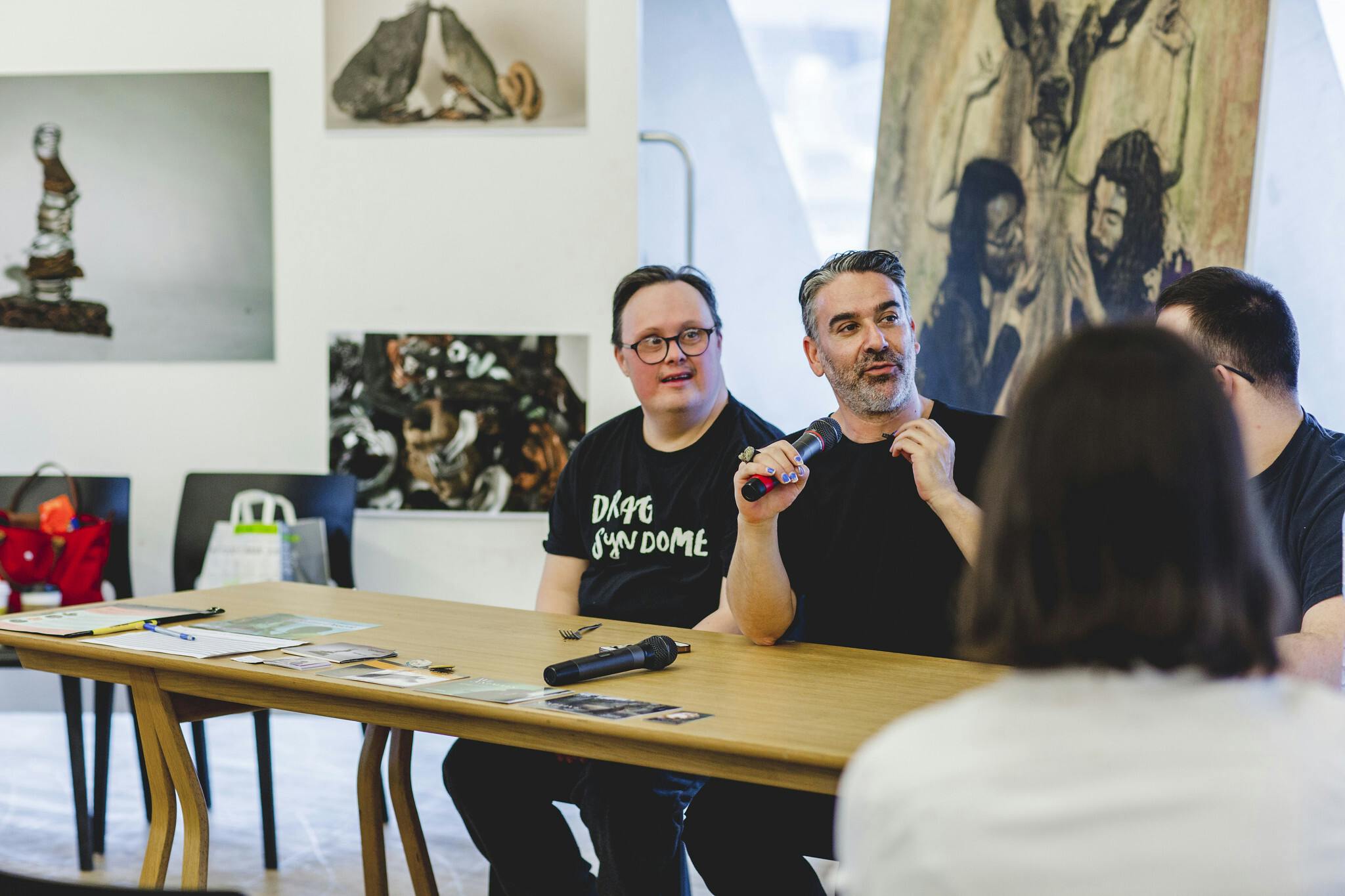 Taking place at Plymouth College of Art's Tate Exchange event, three representatives from The Radical Beauty project host a panel talk about down syndrome, beauty and representation.