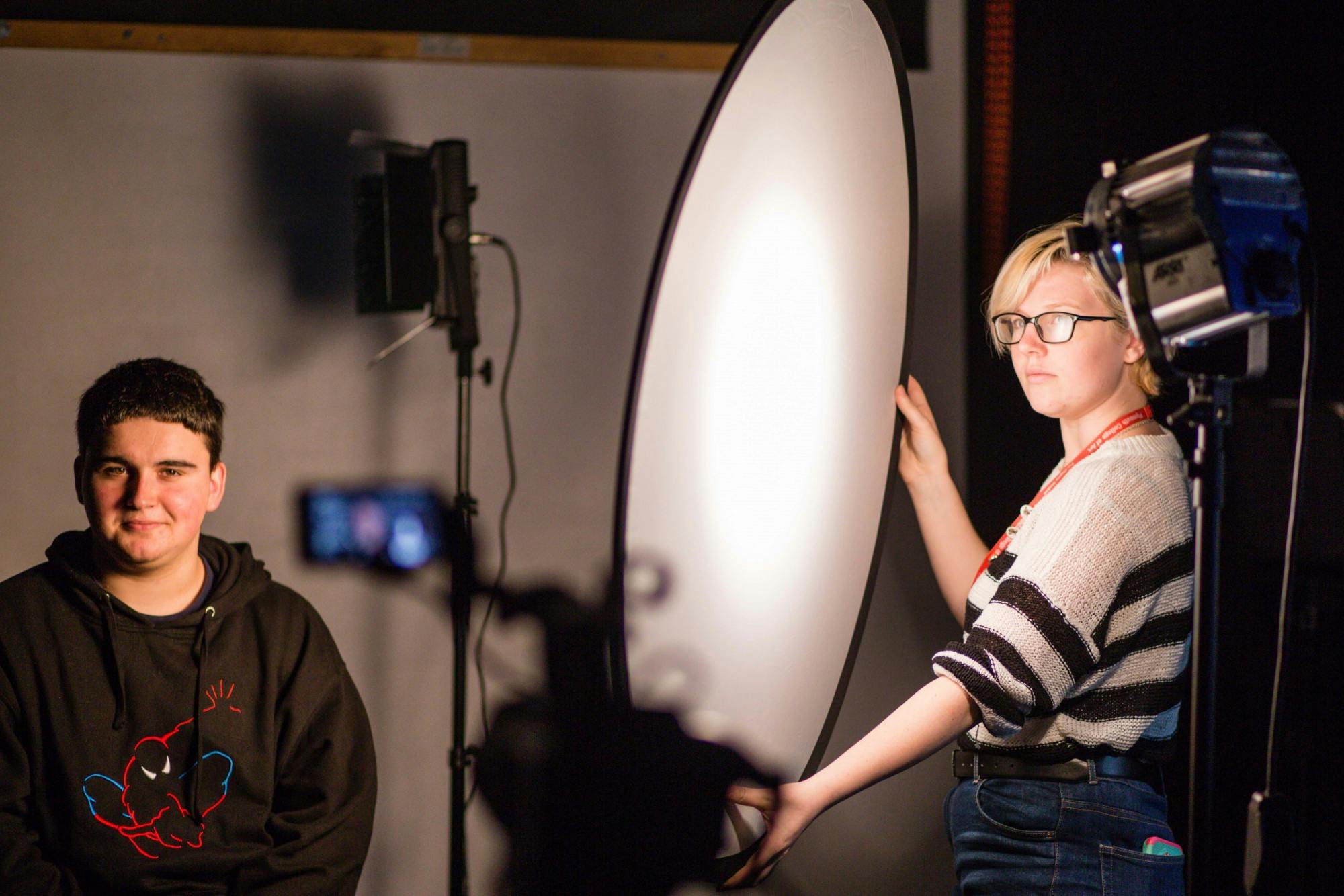 Lighting workshops during the first year of the BFI Film Academy
