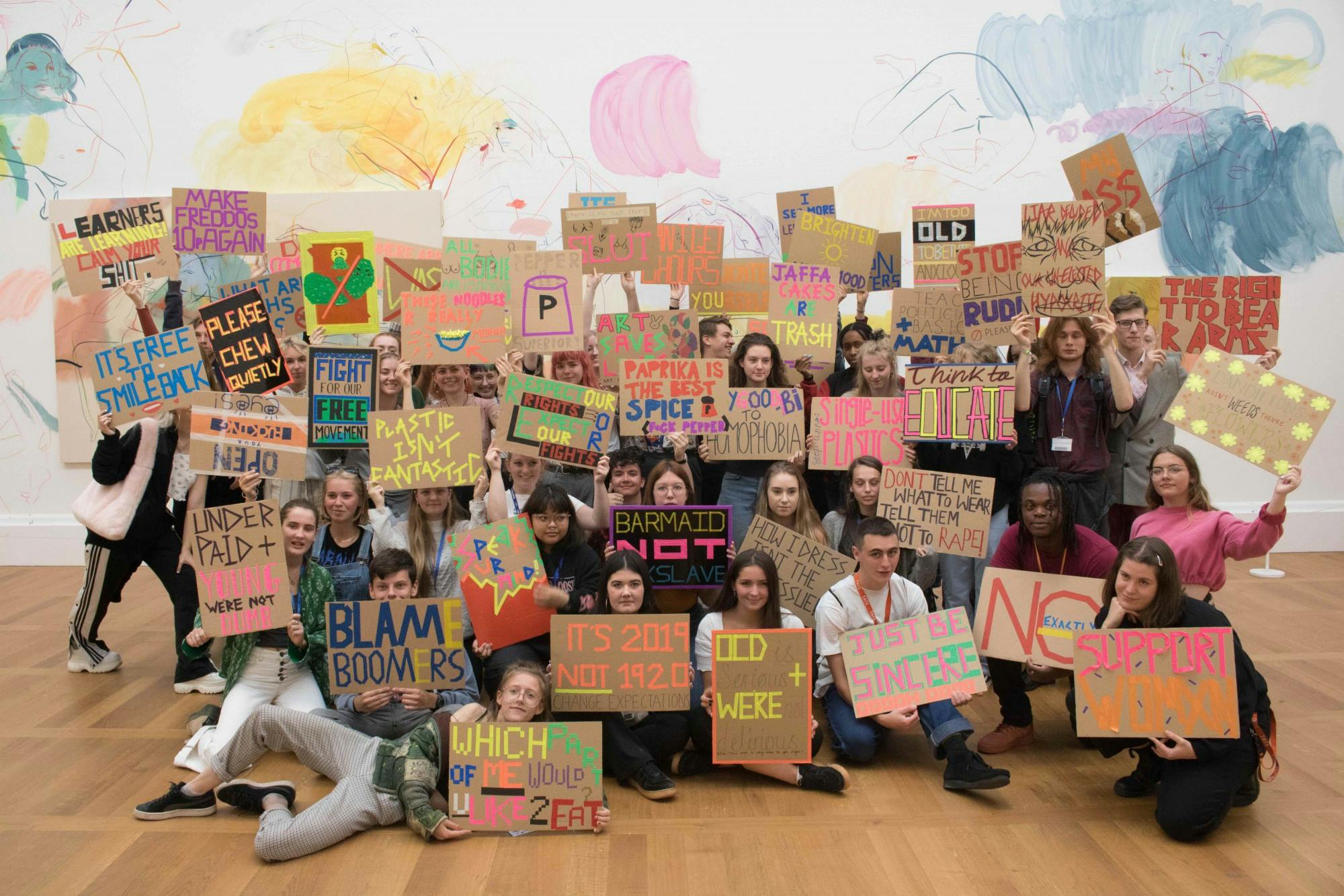 Students from Plymouth College of Art protest at Tate Britain 3