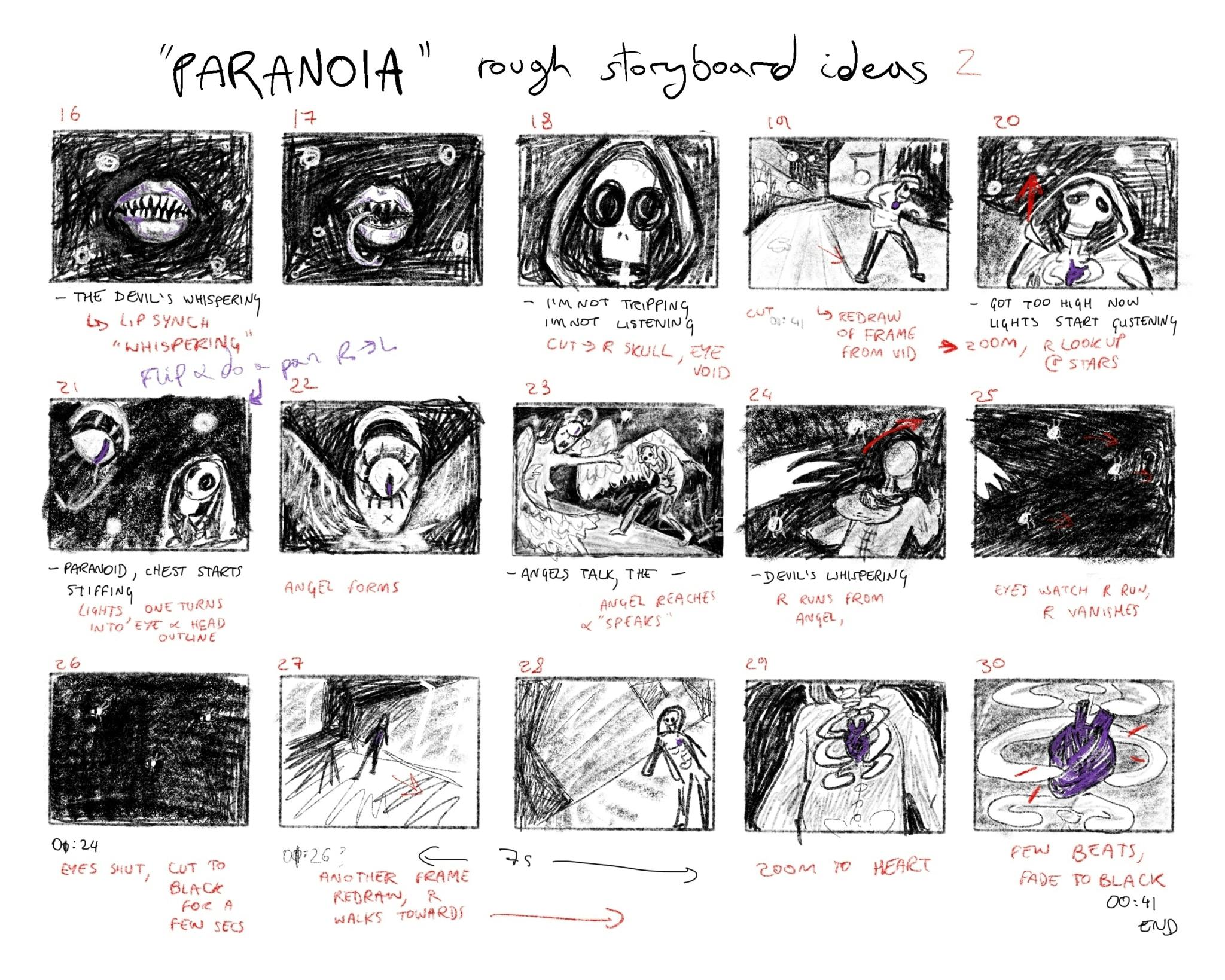 Mal Paranoia Storyboard