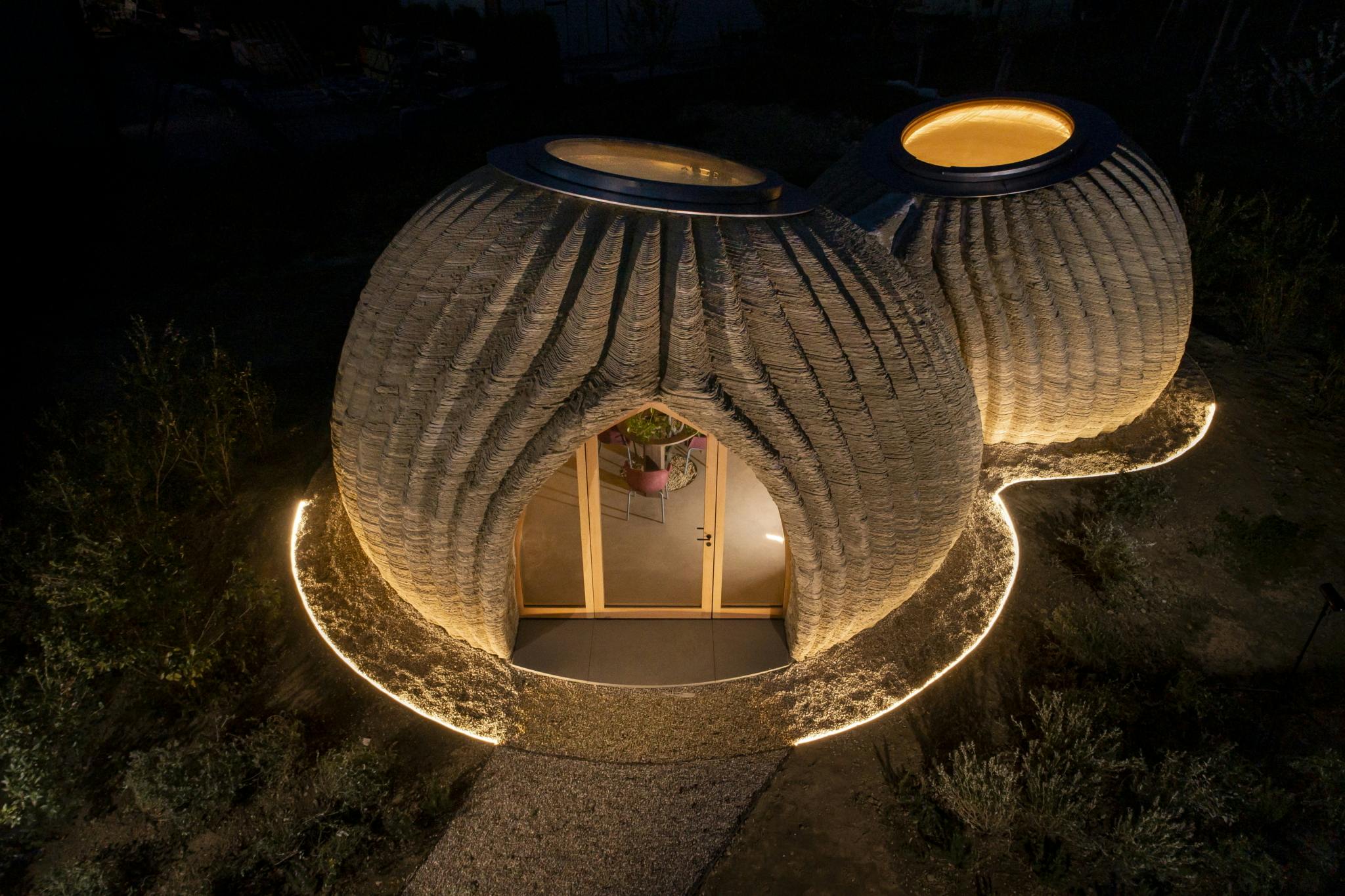 TECLA 3 D printed clay house credit WASP and Mario Cucinella Architects