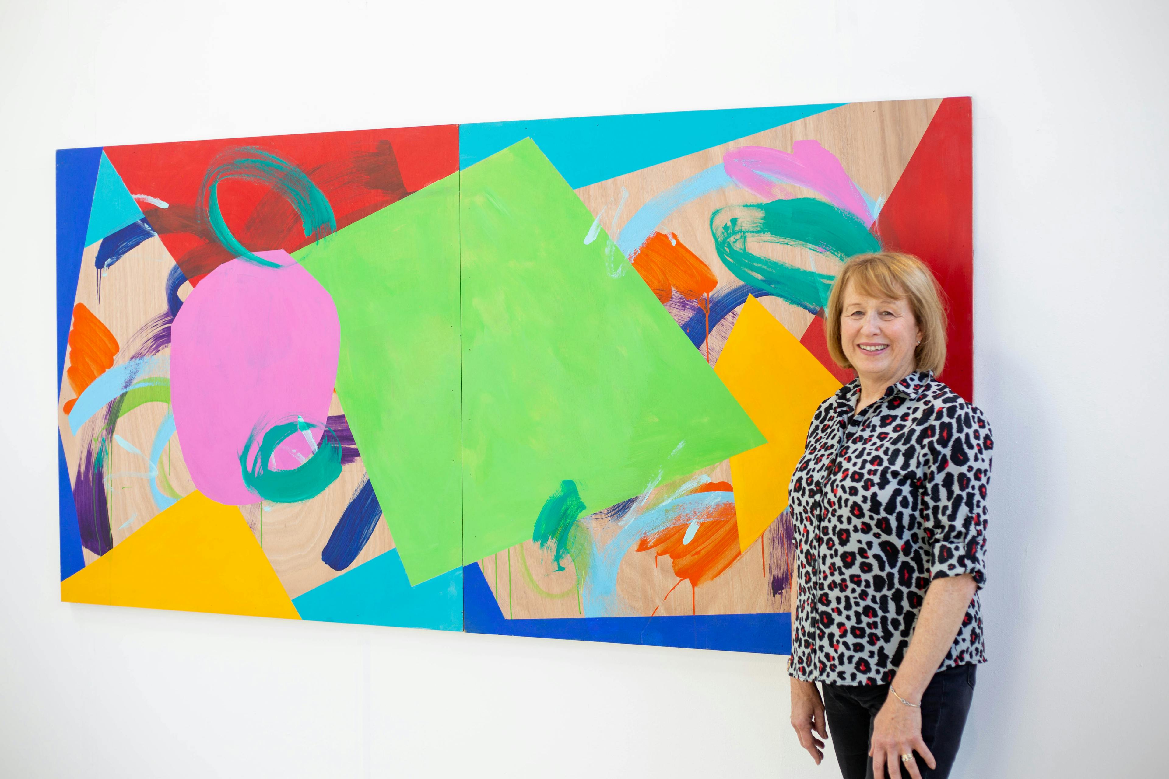 Sue with her work