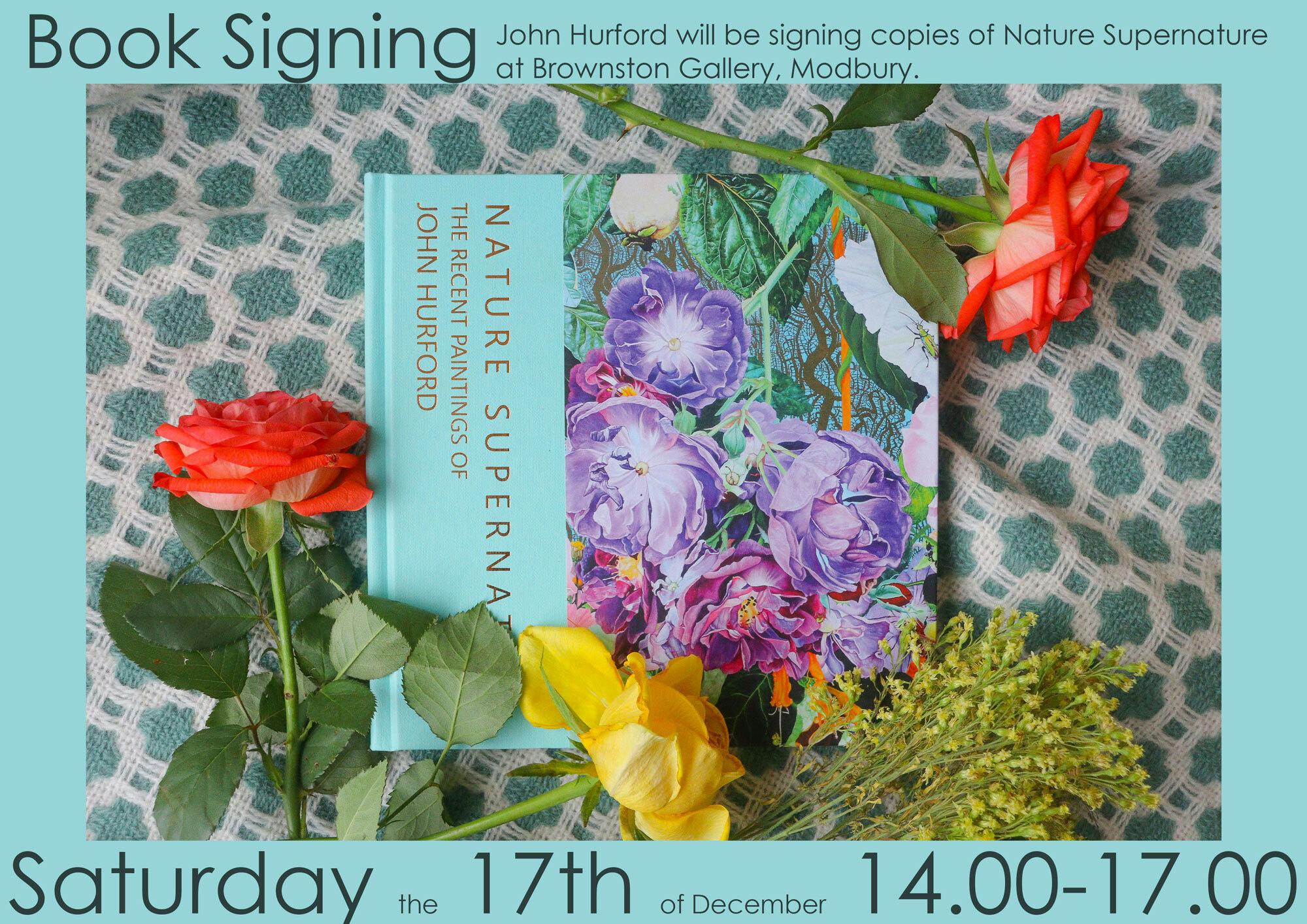 Book signing poster designed by Hannah