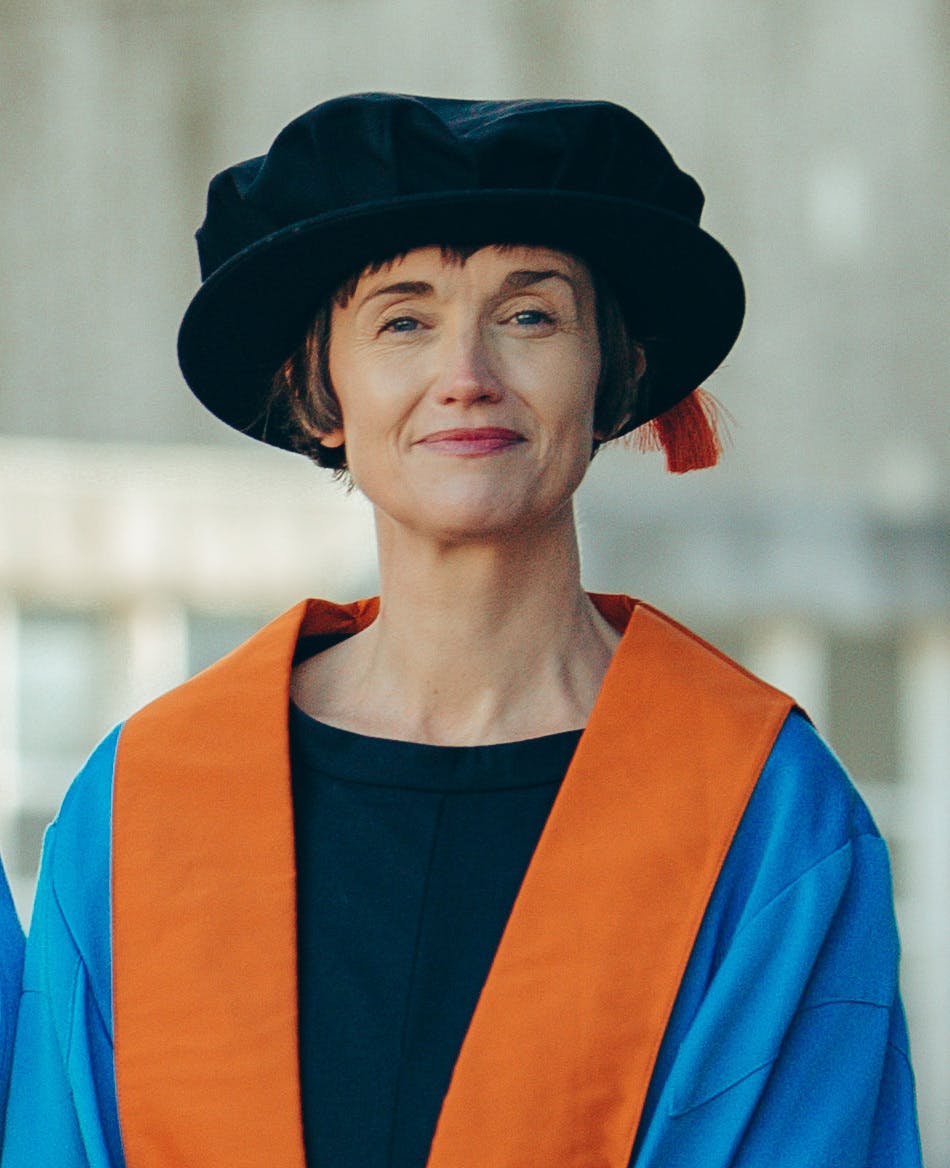 Clare Twomey receives an Honorary Fellowship from Arts University Plymouth in 2018