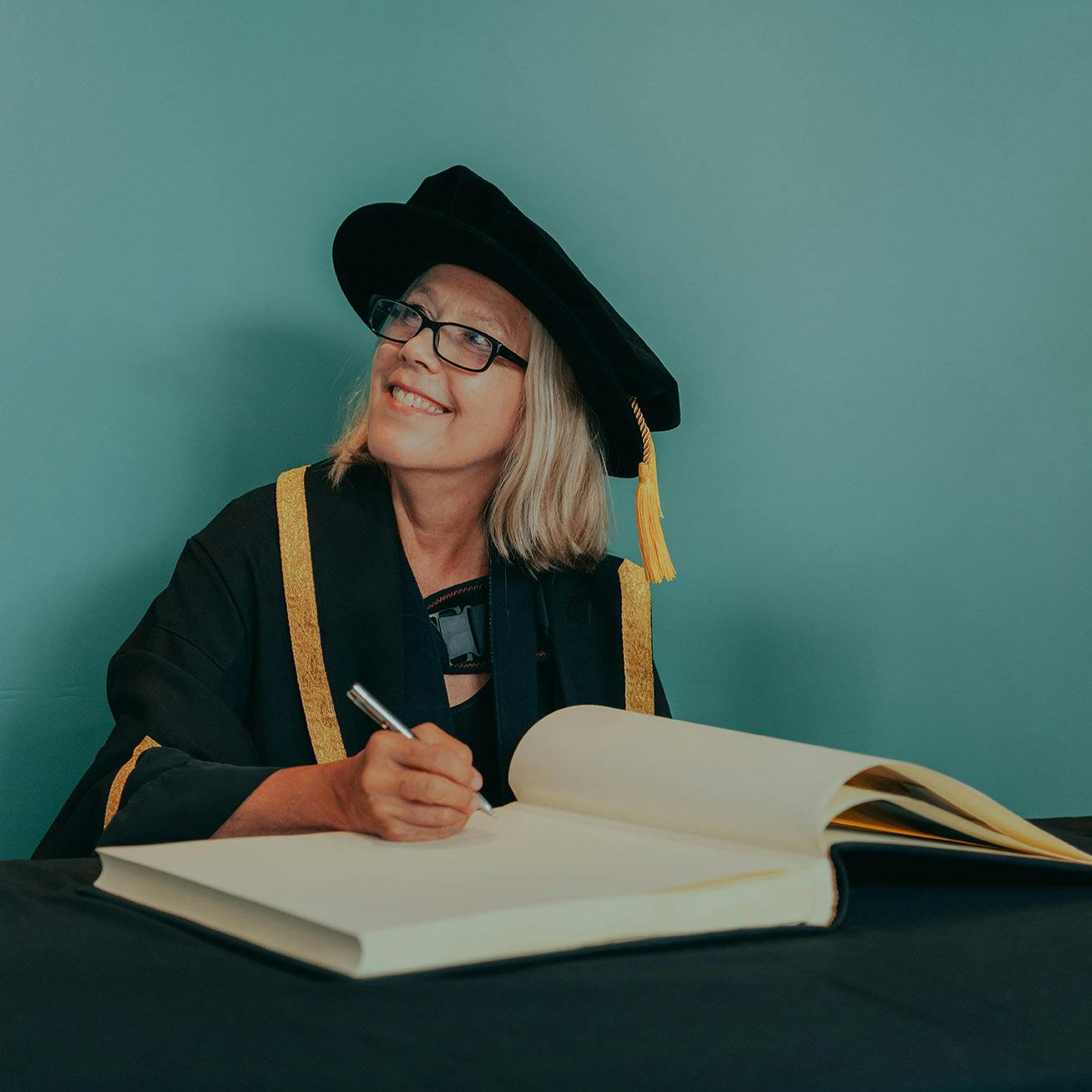 Dr Penny Hay was awarded an Honorary Fellowship at the Arts University Plymouth 2023 Graduation